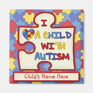 I Liebe ein Kind mit Autismus-Kühlschrankmagnet Magnet
