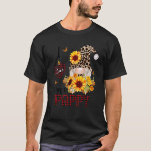 I Liebe ein Pappschwung Gnome Herbst Thanksgivin T-Shirt