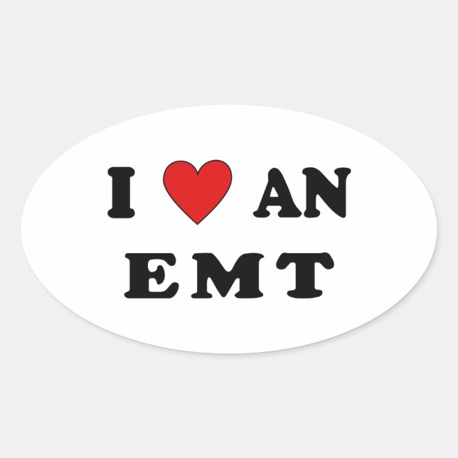 I Liebe eines EWT Ovaler Aufkleber (Vorderseite)
