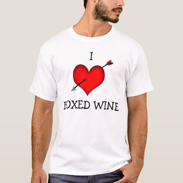 I LIEBE EINGEPACKTER WEIN T-Shirt (Vorderseite)