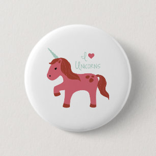 I Liebe Einhorn Button