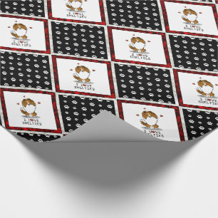 I Liebe (Einzel-2) Shetland Sheepdogs Niedlich Geschenkpapier
