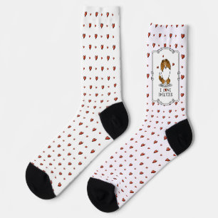 I Liebe (Einzel-2) Shetland Sheepdogs Niedlich Socken