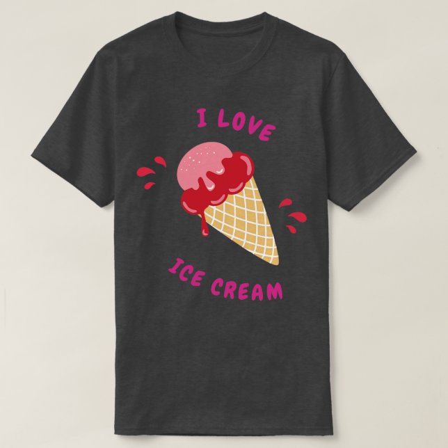 I Liebe Eis 1 T-Shirt (Design vorne)