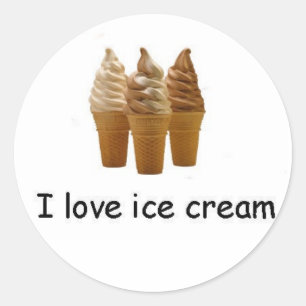 I Liebe Eis 3 Conces Aufkleber