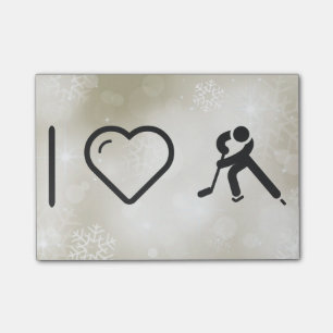 I Liebe-Eis-Hockey Post-it Klebezettel