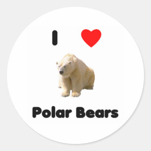 I Liebe Eisbären Sticker