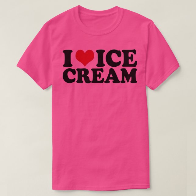 I Liebe Eiscreme T-Shirt (Design vorne)