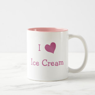 I Liebe Eiscreme Zweifarbige Tasse