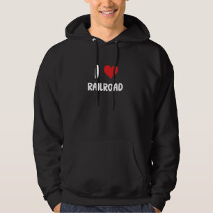 I Liebe Eisenbahn - Herz - Eisenbahn - Bahnbetrieb Hoodie
