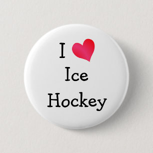 I Liebe Eishockey Button