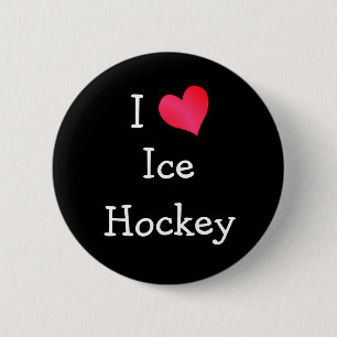 I Liebe Eishockey Button