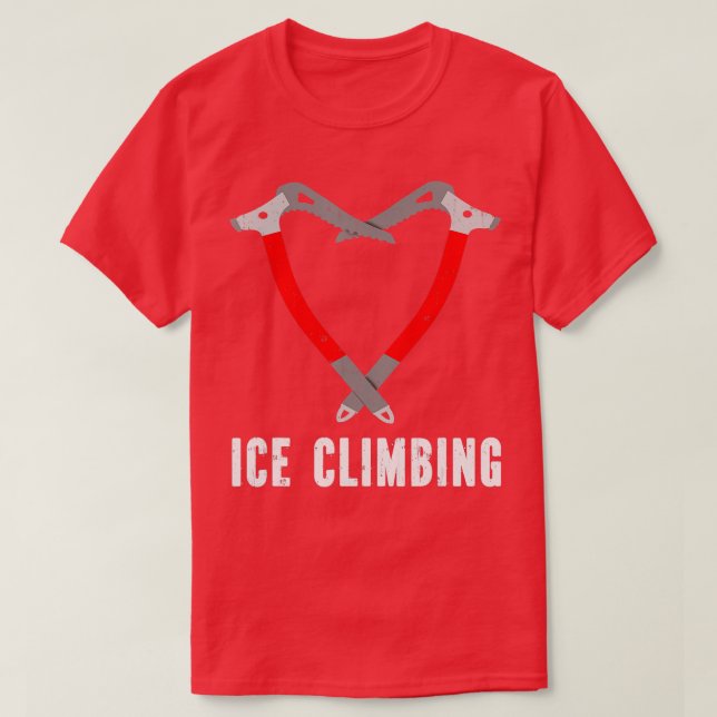 I Liebe Eisklettern Eisklettern Eisklettern T-Shirt (Design vorne)