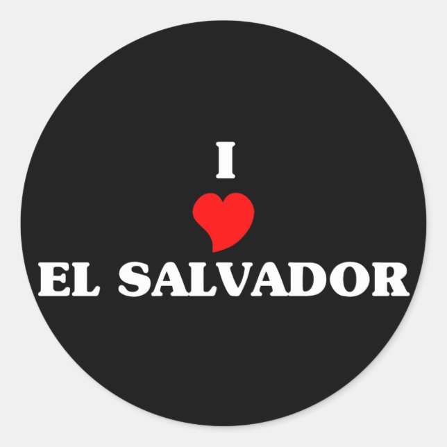 I Liebe El Salvador Runder Aufkleber (Vorderseite)