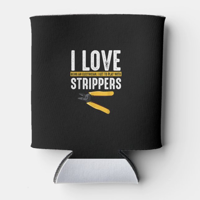 I Liebe Electrician Electrical Funny Dosenkühler (Vorderseite)