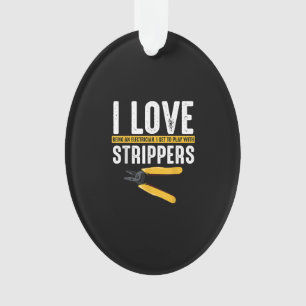 I Liebe Electrician Electrical Funny Ornament