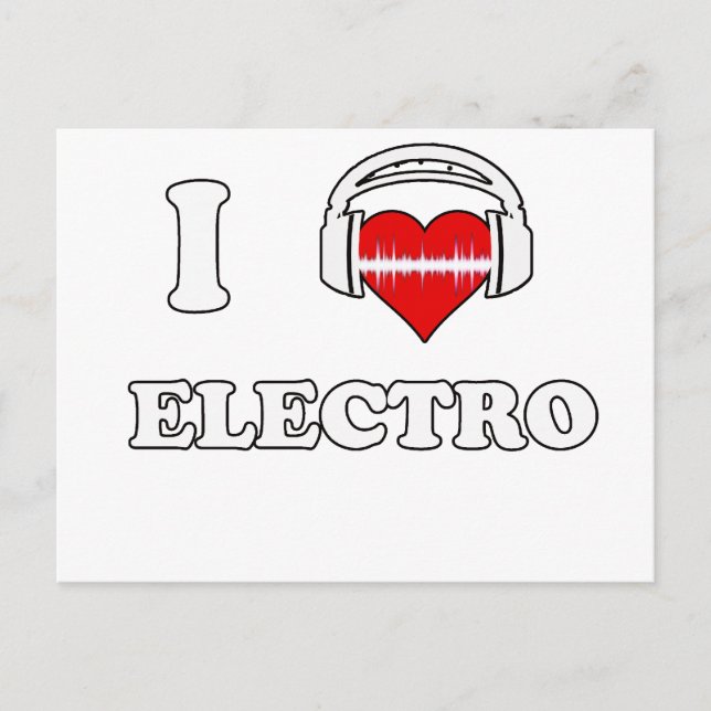 I Liebe Electro Postkarte (Vorderseite)