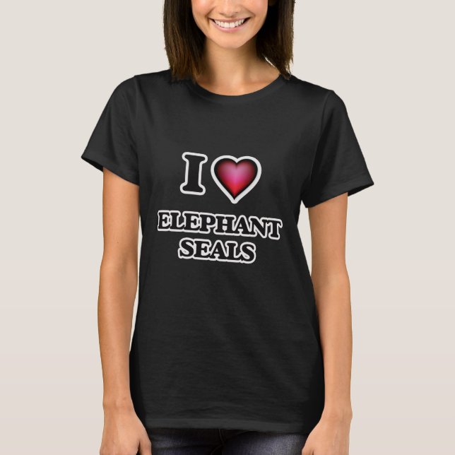 I Liebe-Elefant-Siegel T-Shirt (Vorderseite)