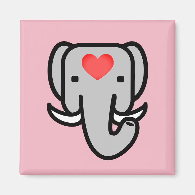 I Liebe Elefanten Magnet (Vorne)