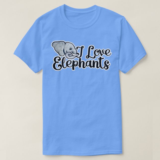 I Liebe Elefanten T-Shirt (Design vorne)