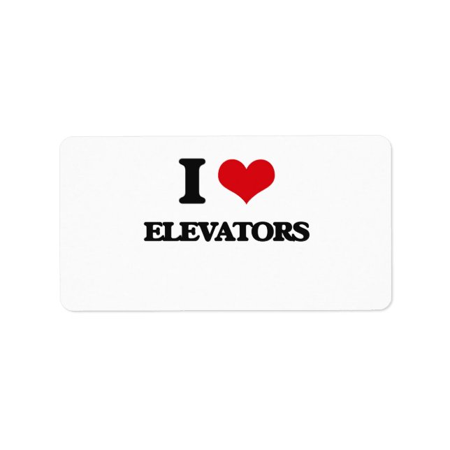 I Liebe ELEVATOREN Adressaufkleber (Vorne)