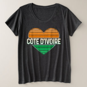 I Liebe Elfenbeinküste, Côte d'Ivoire Große Größe T-Shirt