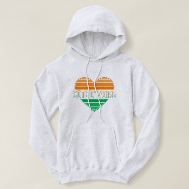 I Liebe Elfenbeinküste, Côte d'Ivoire Hoodie (Design vorne)