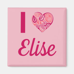 I Liebe Elise Tribal Heart Magnet