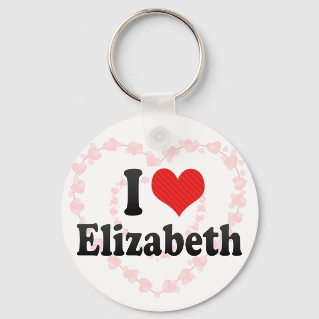 I Liebe Elizabeth Schlüsselanhänger (Vorderseite)