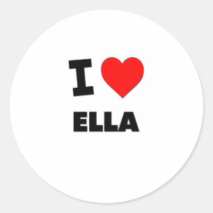 I Liebe Ella Runder Aufkleber