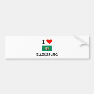 I Liebe Ellensburg Washington Autoaufkleber