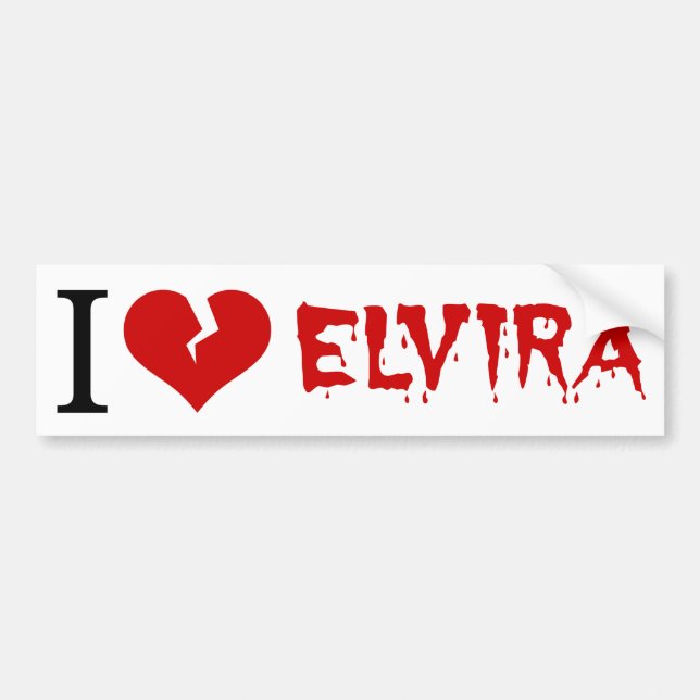 I Liebe Elvira Broken Heart Autoaufkleber (Vorne)