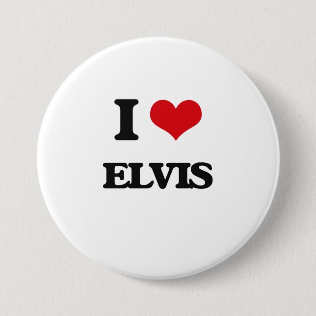 I Liebe Elvis Button (Vorderseite)