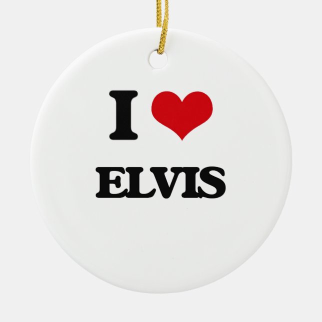 I Liebe Elvis Keramikornament (Vorne)