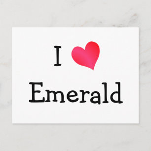 I Liebe Emerald Postkarte