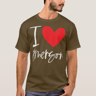 I Liebe Emerson Name Personalisiert Girl Frau BEST T-Shirt