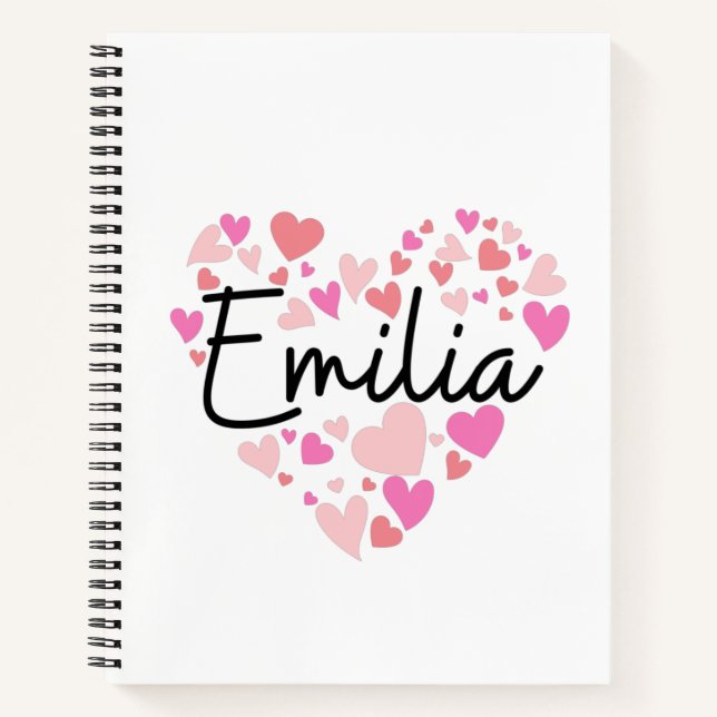 I Liebe Emilia Notizbuch (Vorderseite)