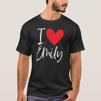 I Liebe Emily Name Personalisiert Girl Beste Freun T-Shirt