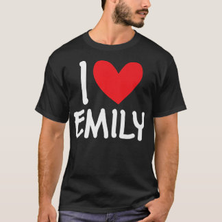 I Liebe Emily Name Personalisiert Girl BESTE FREUN T-Shirt