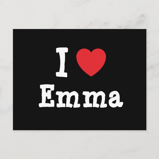 I Liebe Emma T - Shirt Postkarte (Vorderseite)