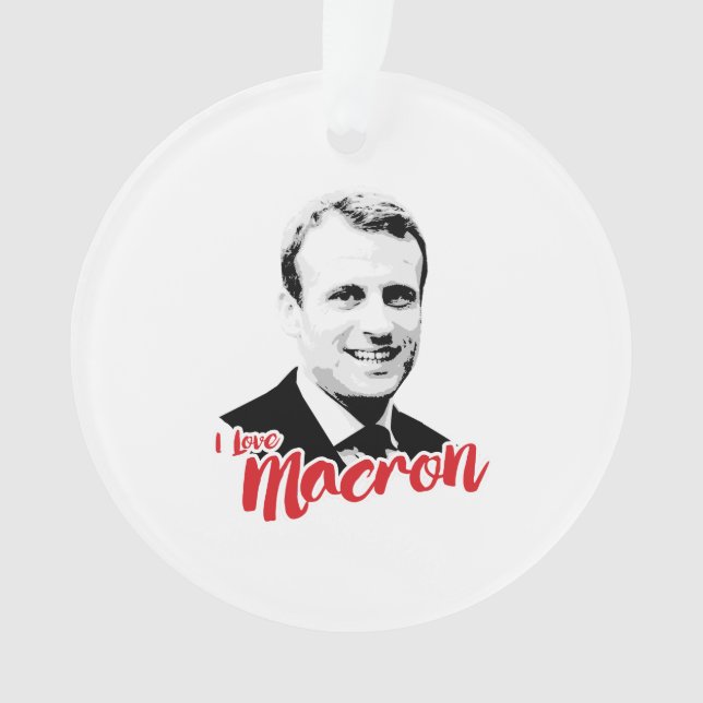 I Liebe Emmanuel Macron - Ornament (Vorderseite)