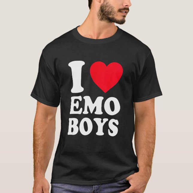 I Liebe Emo Boys T-Shirt (Vorderseite)