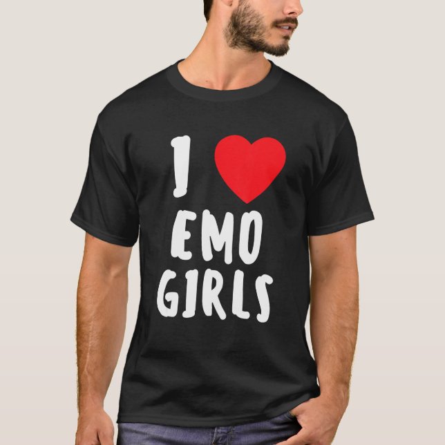 I Liebe Emo Girls I Heart Emo Girls 14 T-Shirt (Vorderseite)