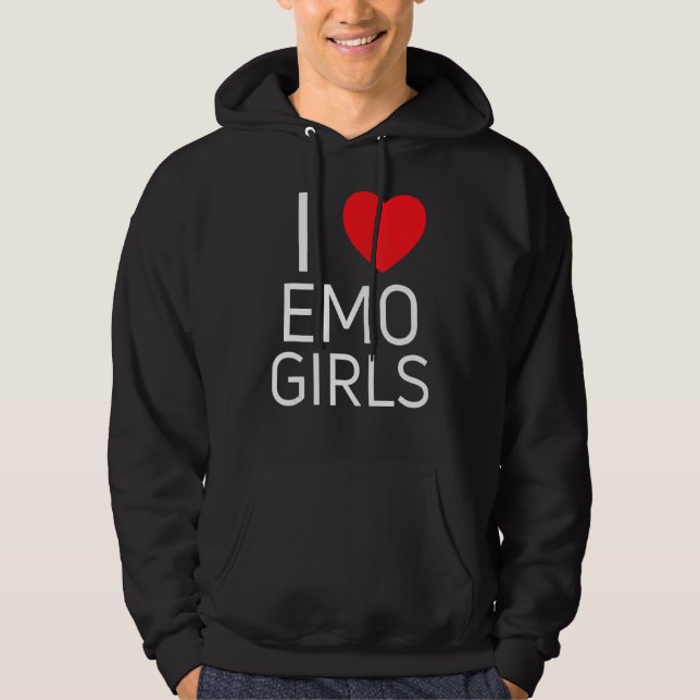I Liebe Emo Girls I Heart Emo Girls 1 Hoodie (Vorderseite)