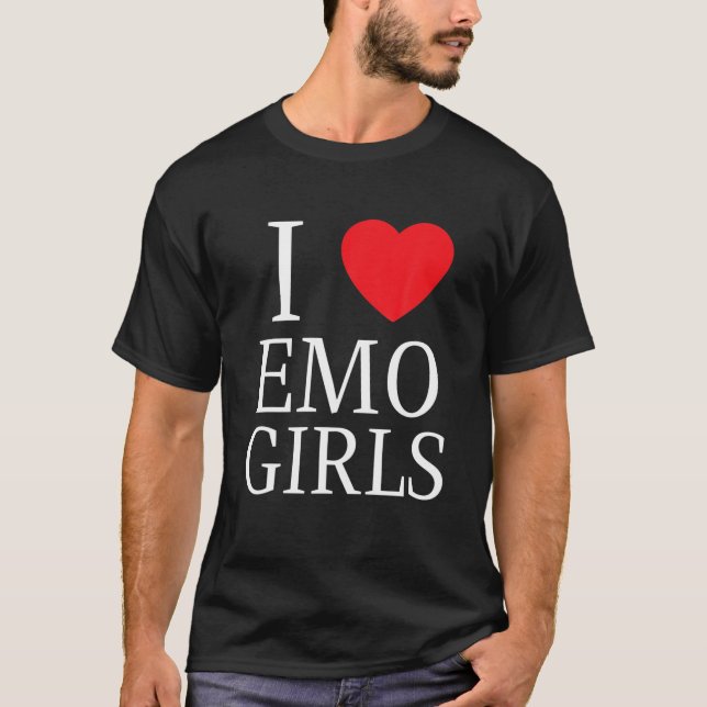I Liebe Emo Girls I Heart Emo Girls T-Shirt