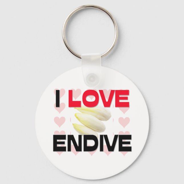 I Liebe Endive Schlüsselanhänger (Vorderseite)
