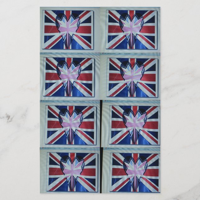 I Liebe England Art Print Briefpapier (Vorderseite)