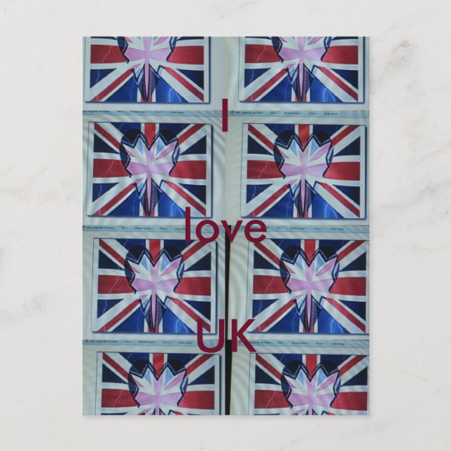I Liebe England Art Print Postkarte (Vorderseite)