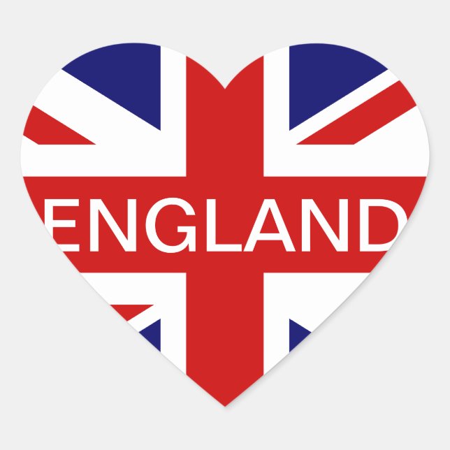 I Liebe England Aufkleber | Flagge der britischen  (Vorderseite)