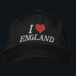 I Liebe England Bestickte Kappe<br><div class="desc">Herzstickerei. I Liebe England .. .. mit rotem Herzen auf eine Mütze geheftet .. Ideal,  um der Welt zu zeigen,  die Sie Liebe England .. Stickereidesign von Ricaso Graphics vom Ricaso Team von Designern.</div>